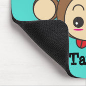 Cute Kawaii Monkey Illustralized Personalized Muismat (Hoek)