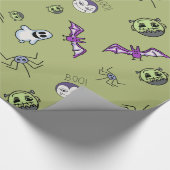 Cute kawaii monsters cadeaupapier (Hoek)