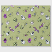 Cute kawaii monsters cadeaupapier (Vlak)