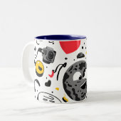 Cute Kawaii Moon Cartoon Coffee Mug (Devant gauche)