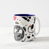 Cute Kawaii Moon Cartoon Coffee Mug (Devant droit)
