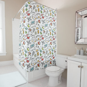 Cute Kawaii Motif rideau de douche