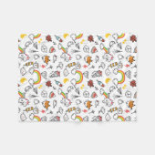 Cute Kawaii Motifs couvertures en toison (Devant (Horizontal))