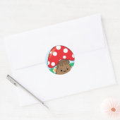 Cute Kawaii Mushroom Ronde Sticker (Envelop)
