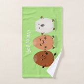 Cute kawaii oeufs humoristique dessin animé (Serviette à main)