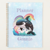 Cute Kawaii Orca Killer Whale Rainbows Papillons (Devant)