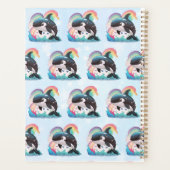 Cute Kawaii Orca Killer Whale Rainbows Papillons (Dos)