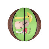 Cute kawaii paddenstoel basketbal (Verticaal)
