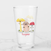 Cute kawaii paddenstoel glas (Achterkant)