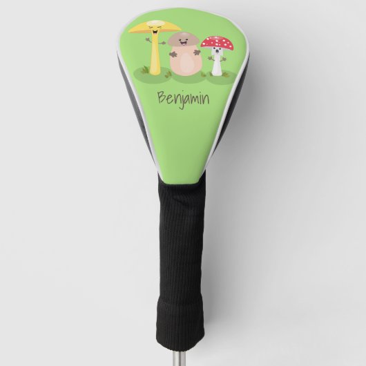 Cute kawaii paddenstoel golfheadcover (Voorkant)