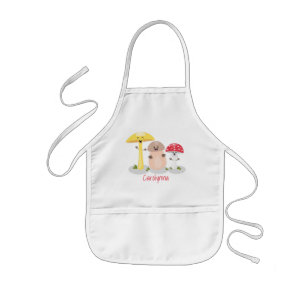Cute kawaii paddenstoel kinder schort