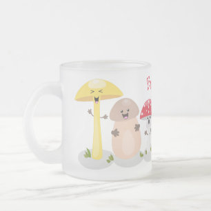 Cute kawaii paddenstoel matglas koffiemok