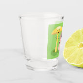 Cute kawaii paddenstoel shot glas (Links)