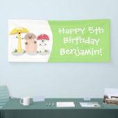 Cute kawaii paddenstoel spandoek (Beurs)