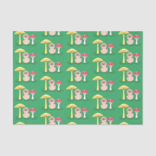 Cute kawaii paddenstoel tissuepapier (Voorkant)