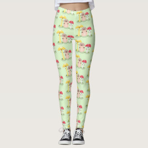Cute kawaii paddenstoelschimmels cartoon leggings