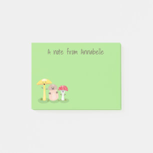 Cute kawaii paddenstoelschimmels cartoon post-it® notes