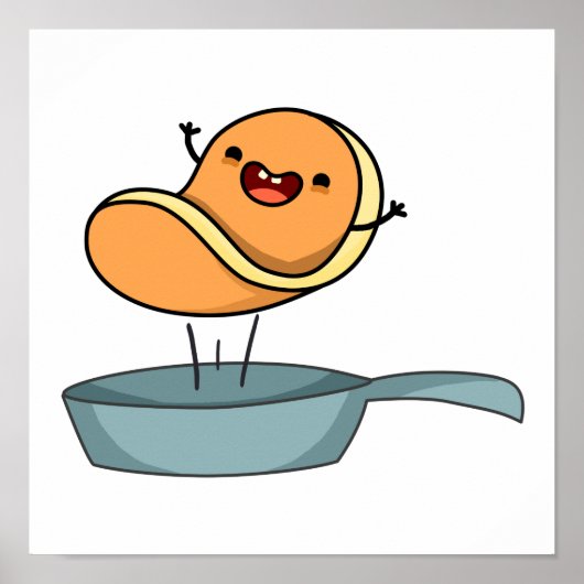 Cute Kawaii Pancake Poster (Voorkant)