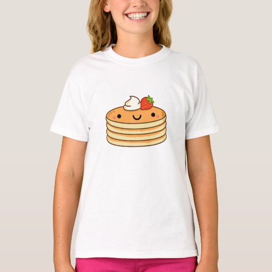 Cute Kawaii Pancakes T-shirt (Voorkant)