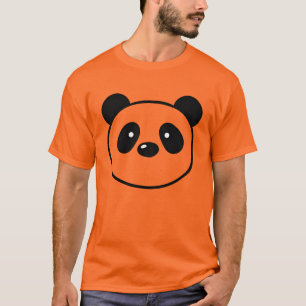 Cute Kawaii Panda Beer Gezicht Minimalistisch T-shirt