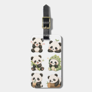 Cute Kawaii Panda Beer Patronen Bagage Label