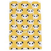Cute Kawaii Panda Face Pattern Medium Cadeauzakje (Voorkant)