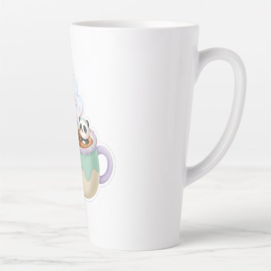 Cute Kawaii Panda in Tea Mug Illustration (Droite)