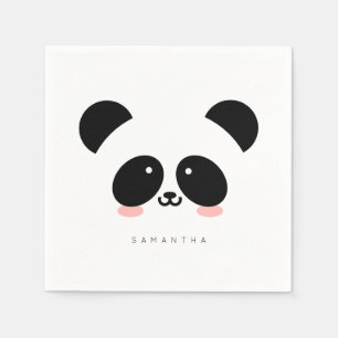 Cute Kawaii Panda   Jouw namen toevoegen Servet