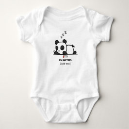 : Cute Kawaii Panda - Low Battery 1% Nap Time Romper