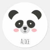 Cute Kawaii Panda Sticker – Custom Name Stickers (Devant)