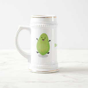 Cute kawaii papaya paw cartoon illustratie bierpul