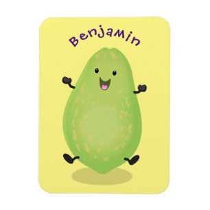 Cute kawaii papaya paw cartoon illustratie magneet
