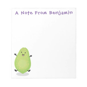Cute kawaii papaya paw cartoon illustratie notitieblok