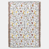 Cute Kawaii Pattern douanenaam gooit deken (Voorkant Verticaal)