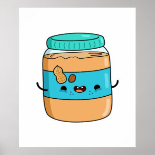Cute Kawaii Peanut Butter Poster
