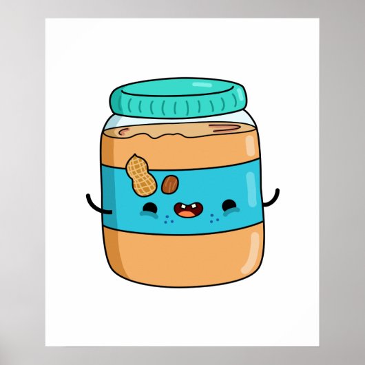Cute Kawaii Peanut Butter Poster (Voorkant)