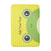 Cute Kawaii Peek-a-Boo Frog Personalized Badmat (Voorkant Verticaal)