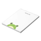 Cute Kawaii Peek-a-Boo Frog Personalized Notitieblok (Gedraaid)