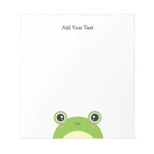 Cute Kawaii Peek-a-Boo Frog Personalized Notitieblok