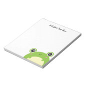 Cute Kawaii Peek-a-Boo Frog Personalized Notitieblok (Gedraaid)