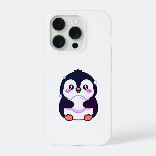 Cute Kawaii Penguin Winter Phone Case iPhone Hoesje (Achterkant)