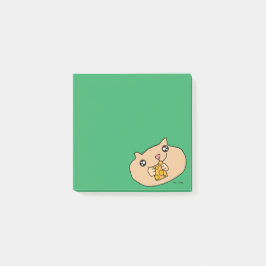 Cute Kawaii Pet Hamster Animal Green Sticky Post-it® Notes