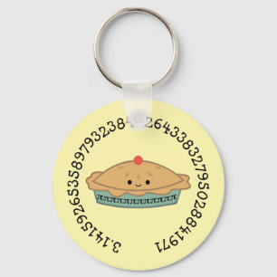 Cute Kawaii Pi Pie Sleutelhanger