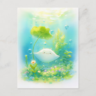 Cute Kawaii Pijlrog Zeetuin Briefkaart