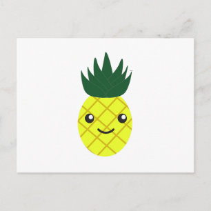 Cute Kawaii Pineapple Feestdagenkaart