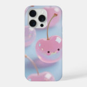 Cute Kawaii Pink Cherry Aesthetic Phone Sticker (Verso)