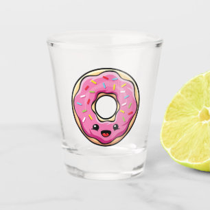 Cute Kawaii Pink Donut Shot Glas