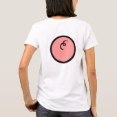 Cute Kawaii Pink Piggy Vector Art T-shirt (Achterkant)