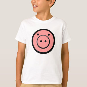 Cute Kawaii Pink Piggy Vector Art T-shirt