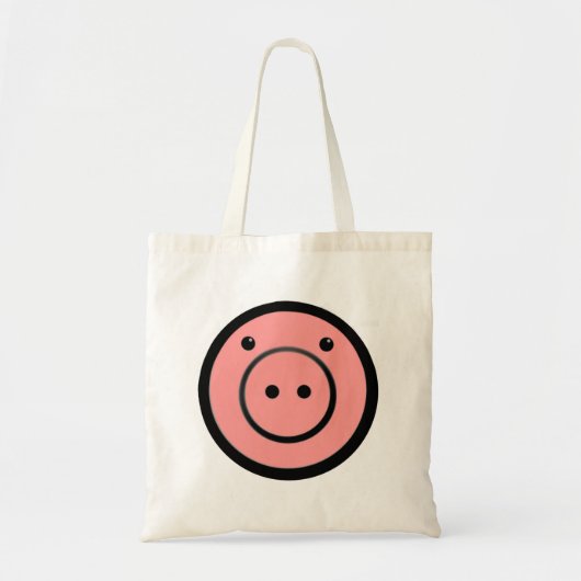 Cute Kawaii Pink Piggy Vector Art Tote Bag (Voorkant)
